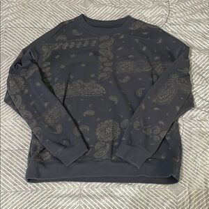 Gray/Beige Original Use Crewneck Sweater Relaxed Fit